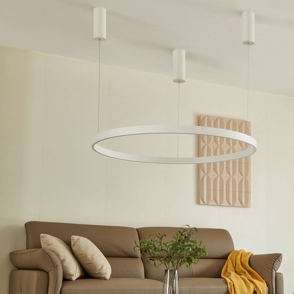 Arcchio LED Answin (Modern) in Weiß aus Metall (1 flammig, ) Wohnzimmerleuchte