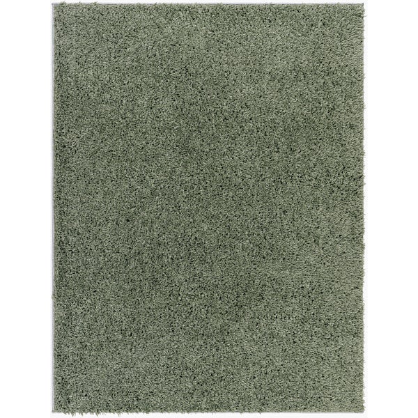 Hochfloriger Shaggy-Teppich Einfarbig Grün 120x180 cm SOSO