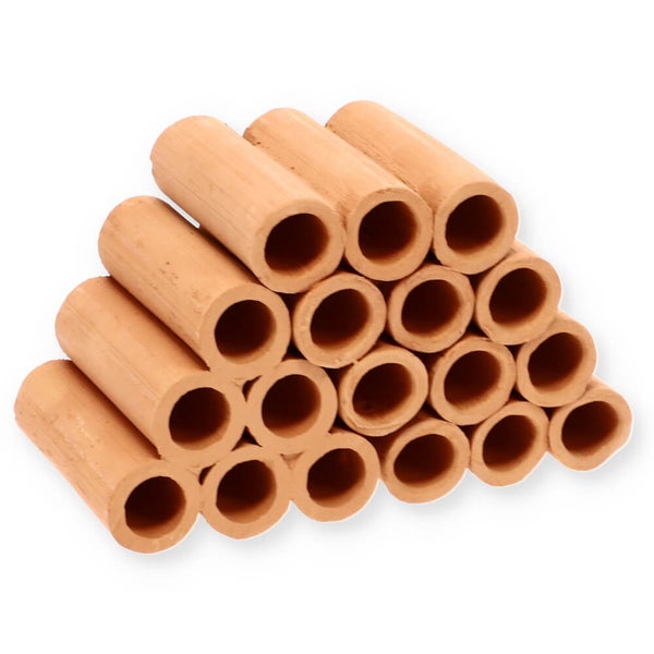 Aquariendeko Pyramide 6er Garnelenröhre Aquarium Deko Garnelen Garnelenhöhle Krebshöhle Welsröhre Laichröhre Keramik Ton terracotta