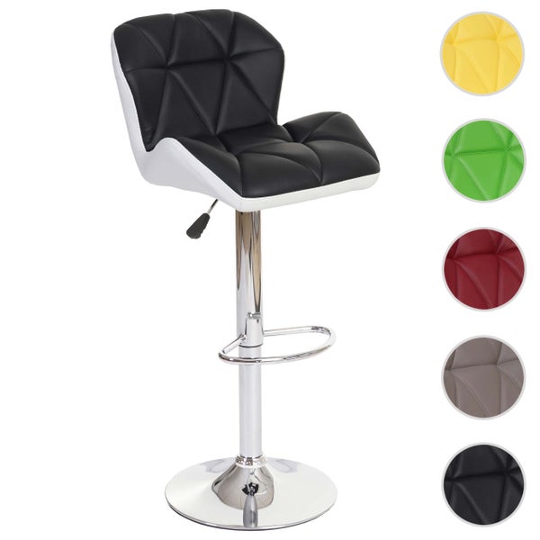 Barhocker mit Kunstlederbezug und Chromgestell