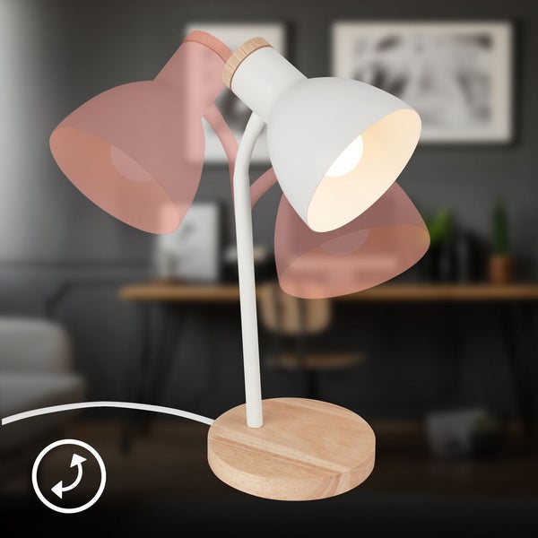 Tischlampe Tischleuchte Büro Schlafzimmer Kabelschalter Schwenkbar Flur