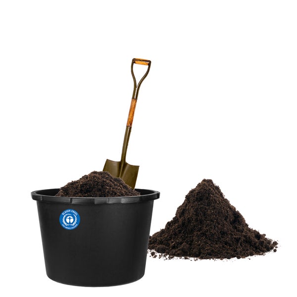 BigDean Mörtelkübel 65 Liter Rund Miniteich Baueimer Mörtelkasten - Ø 57 cm x 35 cm - Speiswanne Zementwanne Mörtelwanne - Made in Germany - Blauer Engel