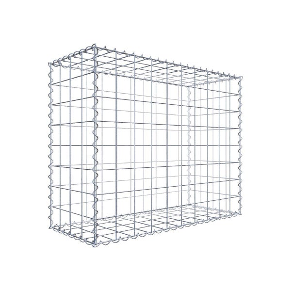 Gabione 100 cm x 80 cm x 40 cm (L x H x T), Maschenweite 10 cm x 10 cm, Spirale