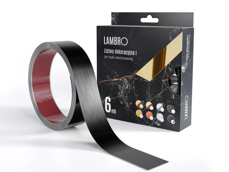 Lambro Dekorleiste aus Edelstahl mit Verpackung