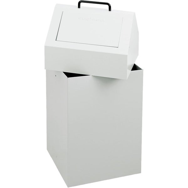 Stumpf-Metall Abfallbehälter mit Deckel