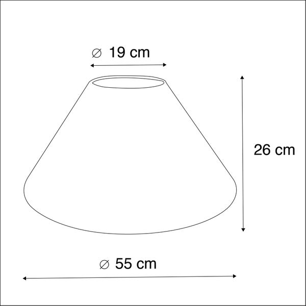 Lampenschirm 55/19/26 beige