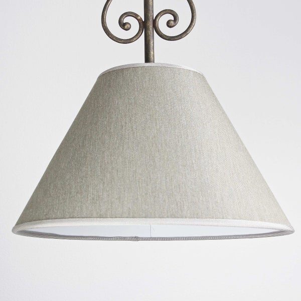 Hängelampe mit Textilschirm