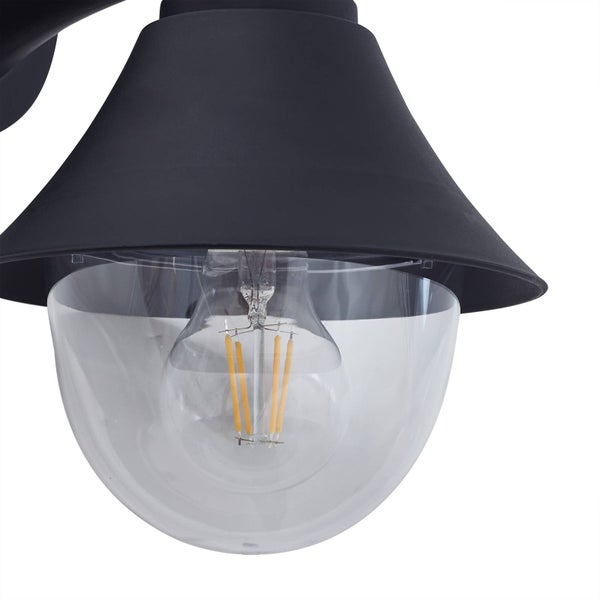 Lindby Wandleuchte außen Keicy (spritzwassergeschützt (Modern) in Schwarz (1 flammig, E27) - Außenwandleuchten Wandlampe Led Außenlampe Outdoor für Außenwand/Hauswand
