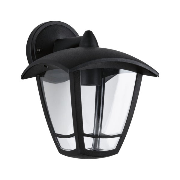 Schwarze Außenwandleuchte mit LED-Lampe
