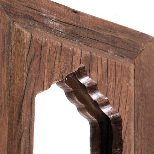 Wandspiegel  Sara 40x25 cm, Mahagoni Massivholz dunkelbraun