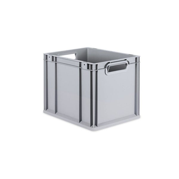 PROREGAL Spar Set 4x Eurobox Nextgen Economy Mit Auflagedeckel & 4x Schiebeschnappverschlüsse Gelb Griffe Offen HxBxT 32 x 30 x 40 cm 30 Liter