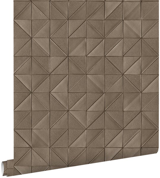 ESTAhome Tapete 3D-Muster Braun - 50 x 900 cm - 139327