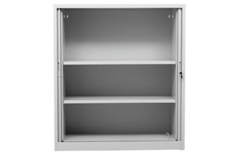 PROREGAL Rollladenschrank Weasel 3 Ordernhöhen HxBxT 135 x 120 x 46 cm Grau
