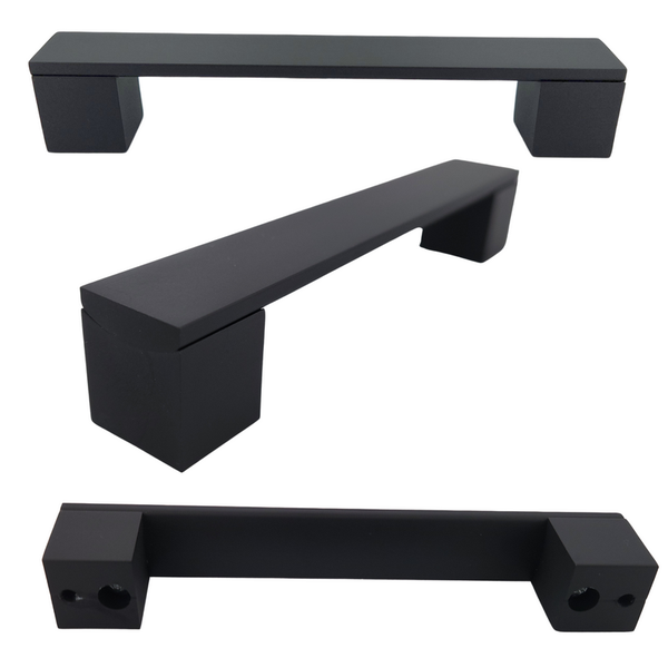 Möbelgriff Stangengriff Austin Lochabstand 128 mm Aluminium Schwarz 10 Stück