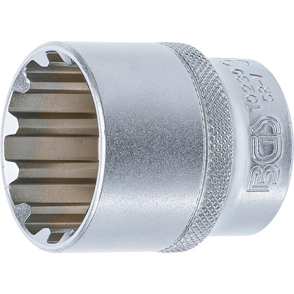 BGS Steckschlüssel-Einsatz Gear Lock Antrieb Innenvierkant 12,5 mm (1/2) SW 30 mm - 10230