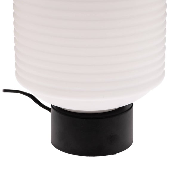 Lindby Glas Tischlampe, Nachttischlampe Tischleuchte Glaslampe 1x E27 max. 15W ohne Leuchtmittel Schlafzimmerlampe Nachttischleuchte Glasleuchte
