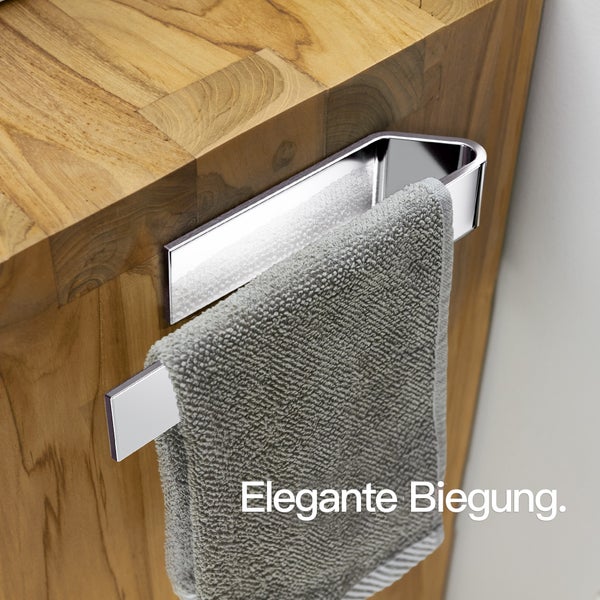 Designfabrik Hamburg Moderner Handtuchhalter ohne Bohren Chrom 22cm