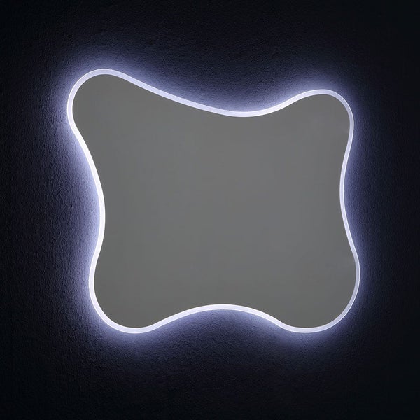 100 x 75 cm reversibler Badspiegel mit LED Hintergrundbeleuchtung