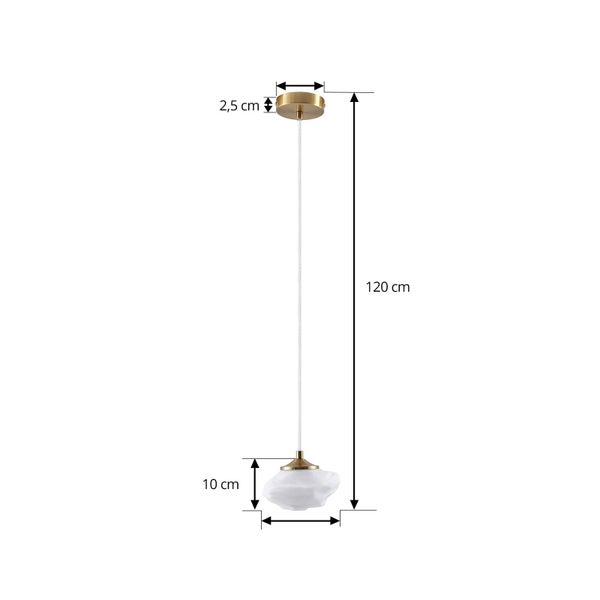 Lindby Pendelleuchte Piatra (Modern) in Weiß aus Glas (1 flammig, G9) - Hängelampe Esstischlampe Hängeleuchte Wohnzimmerleuchte