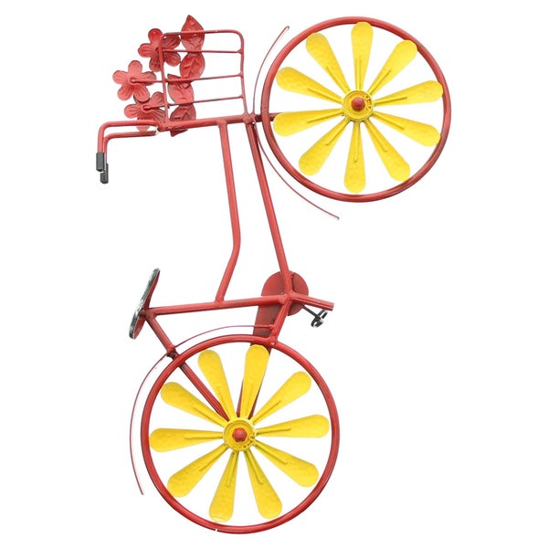 FRANK FLECHTWAREN | Gartenstecker Fahrrad, 40,5 x 6 x 117,5 cm , METALL