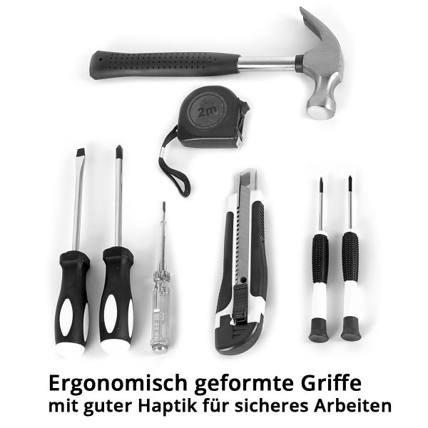 Heimwerker Set HTS-9 ST Werkzeugkoffer mit 8-teiligem Werkzeug Set