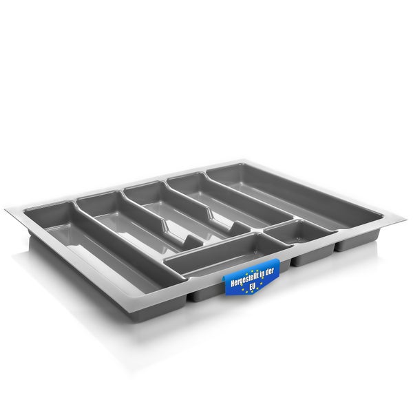 Besteckkasten aus Kunststoff mit Fächern
