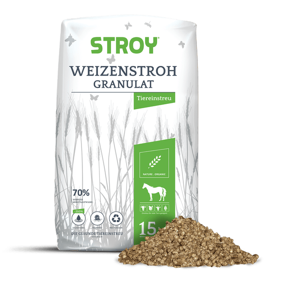 STROY Strohgranulat Einstreu 15kg Einstreu Granulat