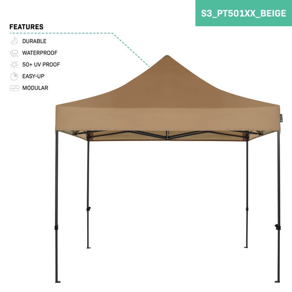 VONROC Pavillon 6x3m wasserdicht stabil - Partyzelt EasyUp System [3Min Aufbau] Popup Faltpavillon modular erweiterbar als Festival Zelt, Gartenpavillon
