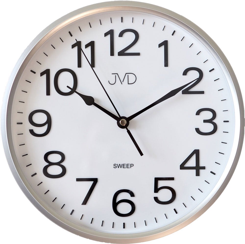 JVD Wanduhr HP683.1 | Wanduhren klassisch | Geräuschlose Uhren