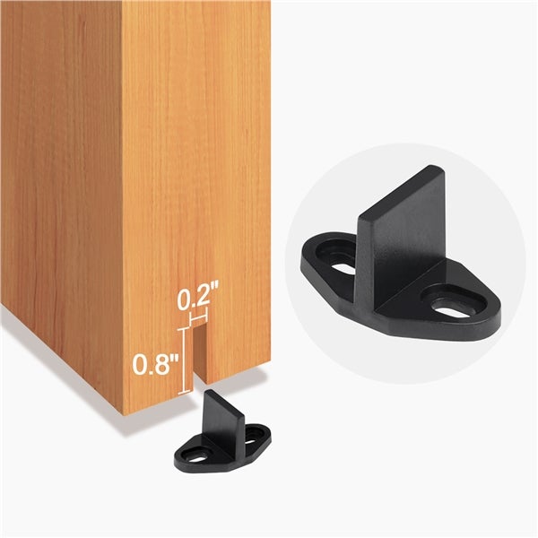 Bodengeführte Gleittürführung zur Montage an einer Holztür