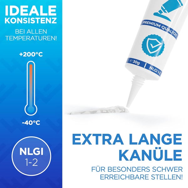 LOBENSWERK 30g Silikonfett für Kaffeevollautomaten [inkl. Milchschlauchbürsten] Schmierfett für Armaturen, Dichtungen, O-Ringe - Armaturenfett - universell anwendbar