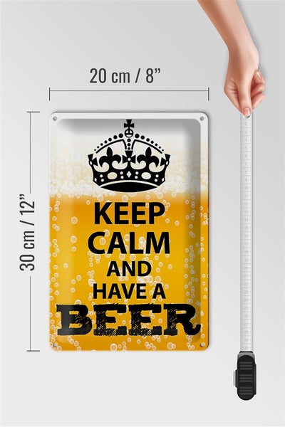 Blechschild Spruch 20x30cm Keep Calm and have a Beer Bier