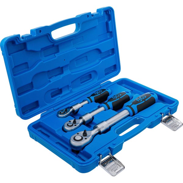 Ratschenschlüssel-Satz im blauen Kunststoffkoffer