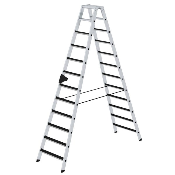 MUNK Stehleiter beidseitig begehbar mit clip-step 2x12 Stufen