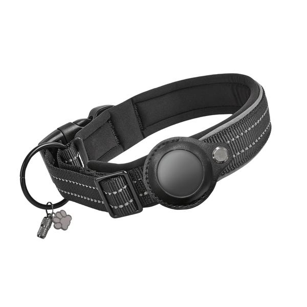Vulpes Goods Hundehalsband - Apple Airtag Halsband für Hunde - Reflektierendes - Kratzerfest und wasserdicht - 30.5-36 CM - S