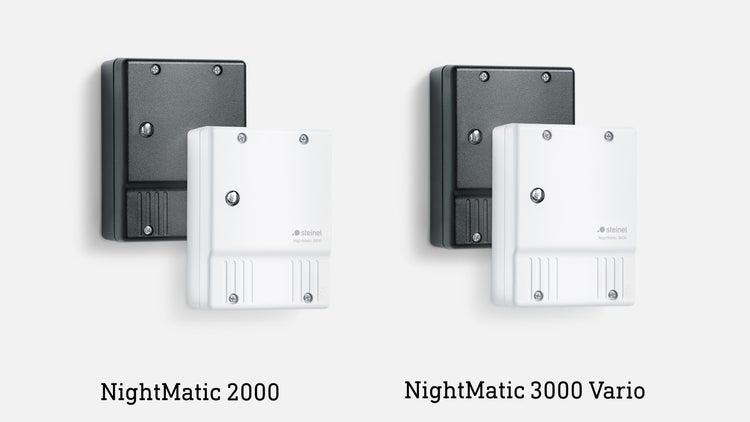 Steinel Dämmerungsschalter NightMatic 2000 und NightMatic 3000 Vario für die automatische Steuerung von Beleuchtung.