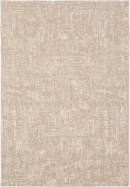 Flachgewebter Teppich mit Vintage-Muster und strukturierter Oberfläche.