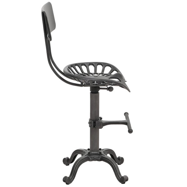 Hocker im Traktorstil mit Fußstütze