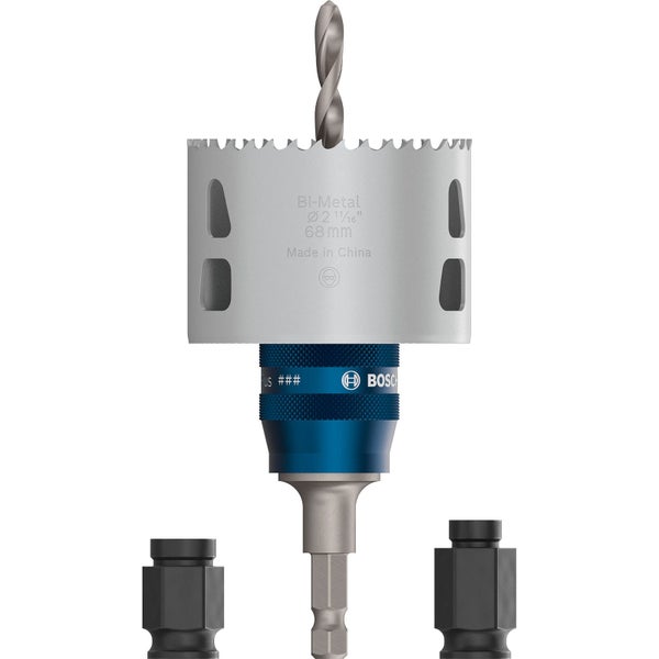 Lochsäge mit Bohrer und zwei Adaptern