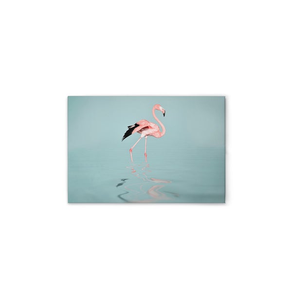 Dekoration: Bild eines Flamingos im Wasser