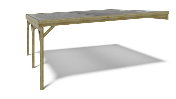 Carport Garagendach 5,80x5,06 m - 29 m2 - PVC-Abdeckung 