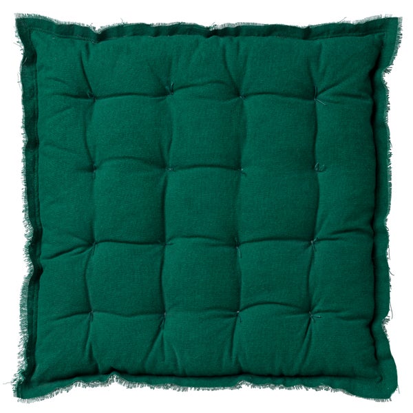 BURTO - Sitzkissen 40x40 cm Baumwolle mit stone-washed optik Galapagos Green