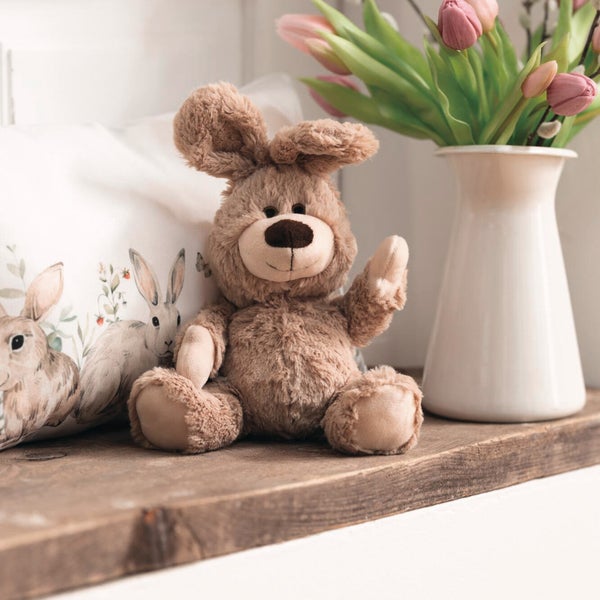 FRANK FLECHTWAREN|Kuschelhase Flocke, GH: 32 cm, POLYESTER