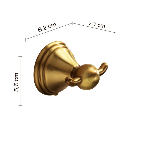 Wandhaken in Bronzefarbe aus Edelstahl | Rosa