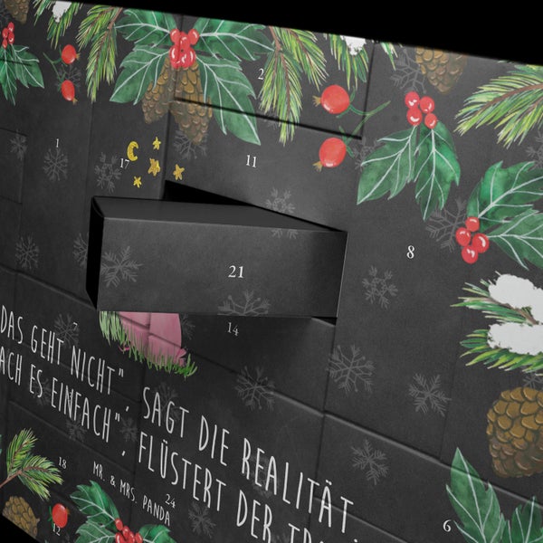 Mr. & Mrs. Panda Befüllbarer Adventskalender Schwein Glück - Schwarz