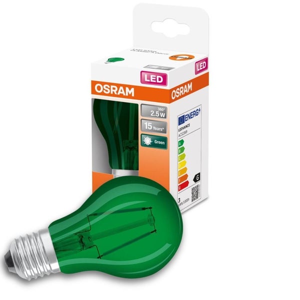 OSRAM LED Filament Lampe ersetzt 7W E27 Birne - A60 2,5W 45lm 7500K Einerpack