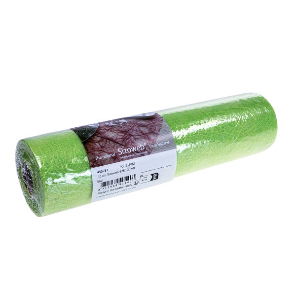 Sizoweb Tischläufer auf Rolle, 30 Zentimeter breit und 25 Meter lang, Dekovlies aus Polyester und Polyamid.