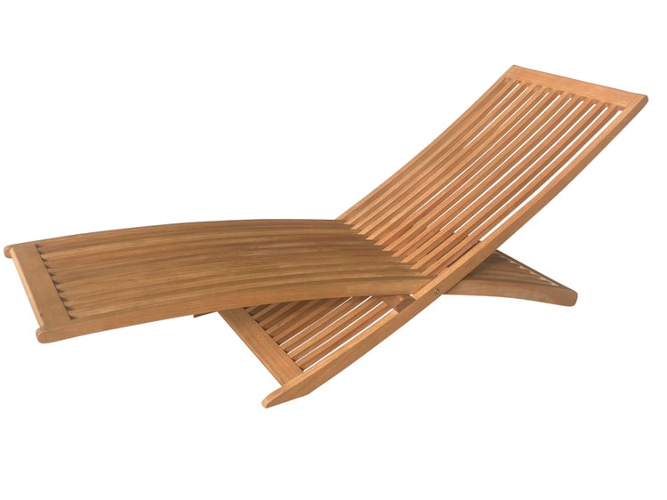 Sonnenliege GRAZIA mit Polsterauflage, klappbar, 168 x 53 x 62 cm, Eukalyptusholz