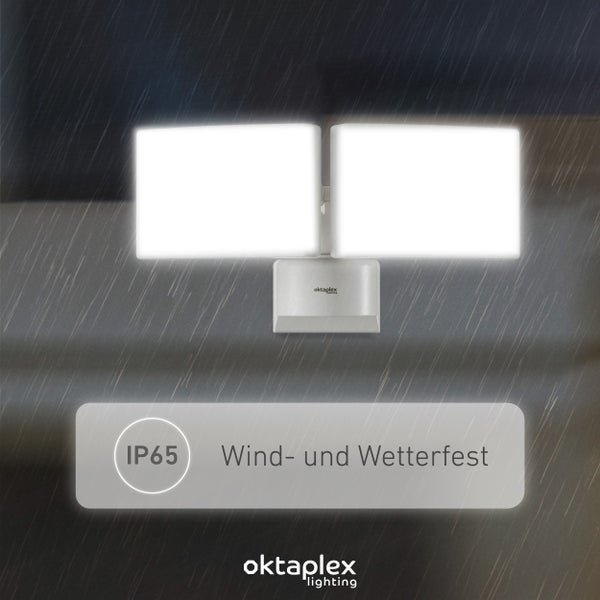 Cali Dos LED Außenstrahler dreh- / schwenkbar Warmweiß 3000K 40W LED Außenlampe IP65 Wandlampe für Garten Terrasse