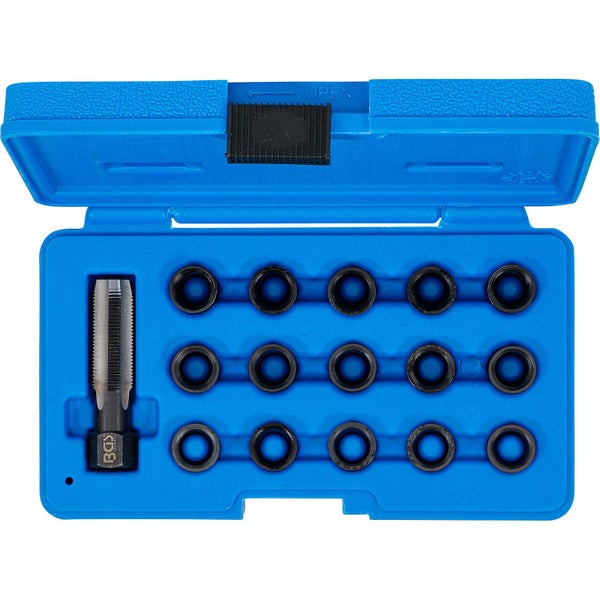 Gewindeschneider Set in einer blauen Box